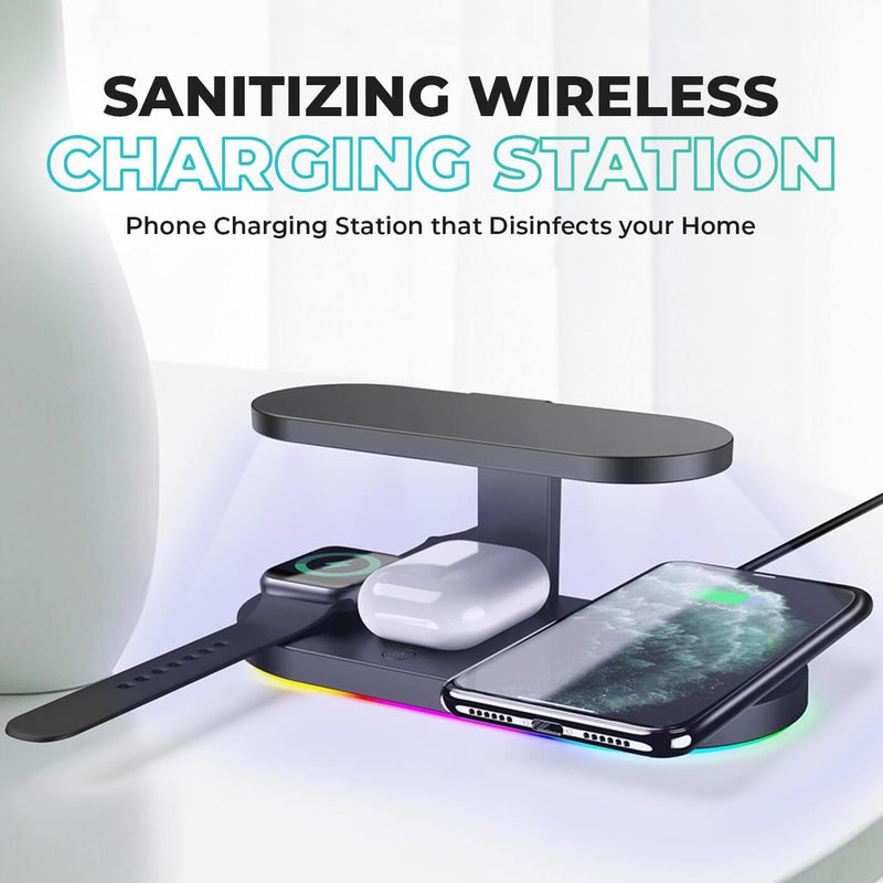 Wireless Charging UV Disinfecting Station,