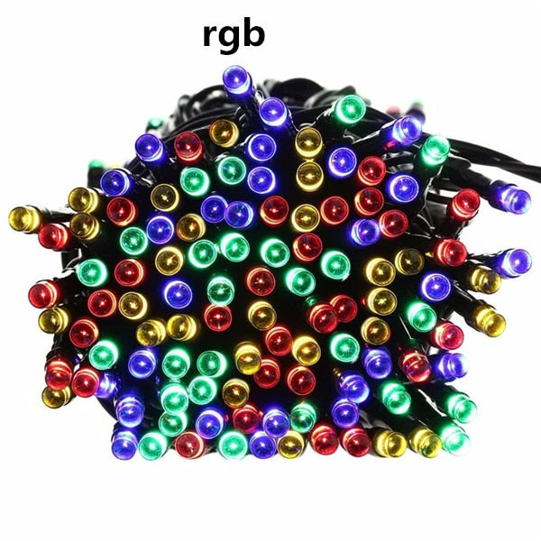 Solar String Lamps For Garden Waterproof Outdoor Lighting 5M 7M 12M 22M 6V Christmas Xmas Holiday Decoration Fairy Solar Battery,