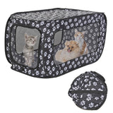 Portable Folding Pet Tent Houses Foldable Pet Fence Cat Dog Travel Cage Rectangular Dog Cage Playpen Outdoor Puppy Kennel 87CM,