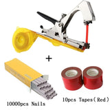 ALLSOME Tying Machine Plant Garden Plant Tapetool Tapener +10 Rolls Tape Set for Vegetable Grape Tomato Cucumber Pepper Flower,