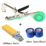 ALLSOME Tying Machine Plant Garden Plant Tapetool Tapener +10 Rolls Tape Set for Vegetable Grape Tomato Cucumber Pepper Flower,