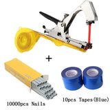 ALLSOME Tying Machine Plant Garden Plant Tapetool Tapener +10 Rolls Tape Set for Vegetable Grape Tomato Cucumber Pepper Flower,