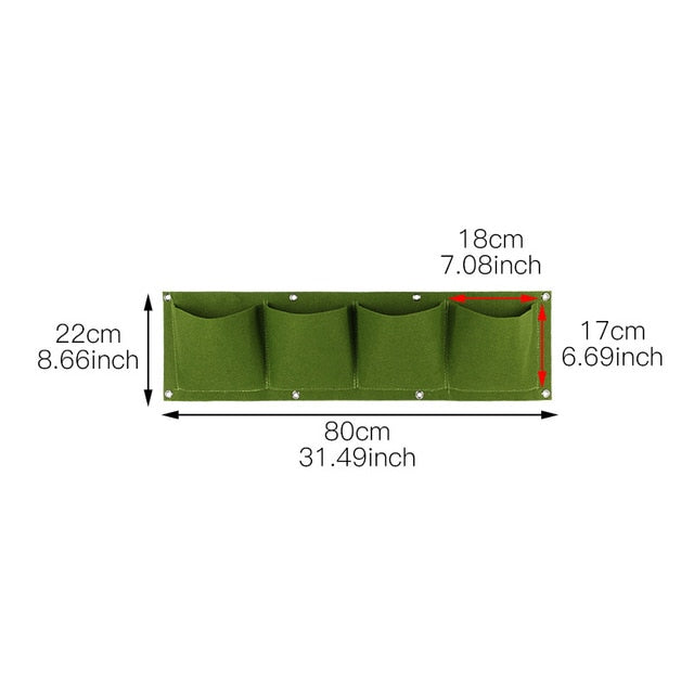 18/36/49 Pockets Hanging Green Grow Bag Planter Vertical Garden Vegetable Living Garden Bag Planter Growing Bags Flowers Supply,