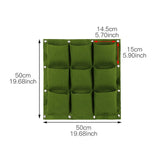 18/36/49 Pockets Hanging Green Grow Bag Planter Vertical Garden Vegetable Living Garden Bag Planter Growing Bags Flowers Supply,