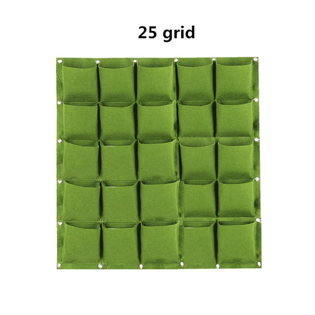 18/36/49 Pockets Hanging Green Grow Bag Planter Vertical Garden Vegetable Living Garden Bag Planter Growing Bags Flowers Supply,