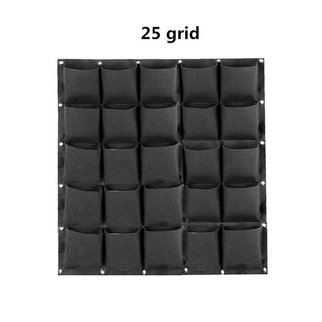 18/36/49 Pockets Hanging Green Grow Bag Planter Vertical Garden Vegetable Living Garden Bag Planter Growing Bags Flowers Supply,