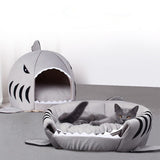 Dropship Pet Cat Bed Soft Pet Cushion Dog House Shark For Large Dogs Tent High Quality Cotton Small Sleeping Bag Product Items,