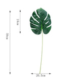 Artificial Plants Green Palm Leaves Monstera Home Garden Living Room Bedroom Balcony Decoration Tropical Plastic Fake Plant Long,