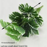 Artificial Plants Green Palm Leaves Monstera Home Garden Living Room Bedroom Balcony Decoration Tropical Plastic Fake Plant Long,