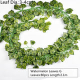 10 Style 1pc Artificial Decoration Vivid Vine Rattan Leaf Vagina Grass Plants Grape Leaves For Home Garden Party Decor B1015,