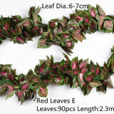10 Style 1pc Artificial Decoration Vivid Vine Rattan Leaf Vagina Grass Plants Grape Leaves For Home Garden Party Decor B1015,