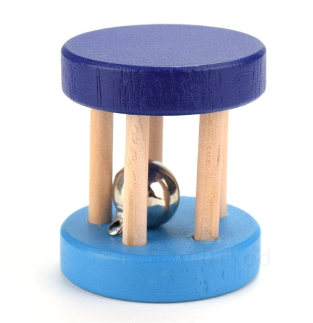 Montessori Educational Wooden toy 3D Puzzle Five-post rattle Wooden Sensory Mathematic Training Early Intellectual Learning Toy,