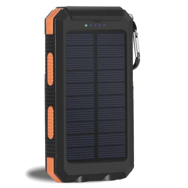 Solar Power Bank Real 20000 mAh Dual USB External Waterproof, Power Savers