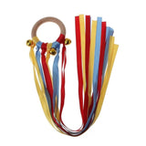 Montessori Style Sensory Toy BPA-free Non-toxic Baby Ribbon Ring Newborns Upwards Develop Colour Recognition Sensory Toy,