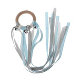 Montessori Style Sensory Toy BPA-free Non-toxic Baby Ribbon Ring Newborns Upwards Develop Colour Recognition Sensory Toy,