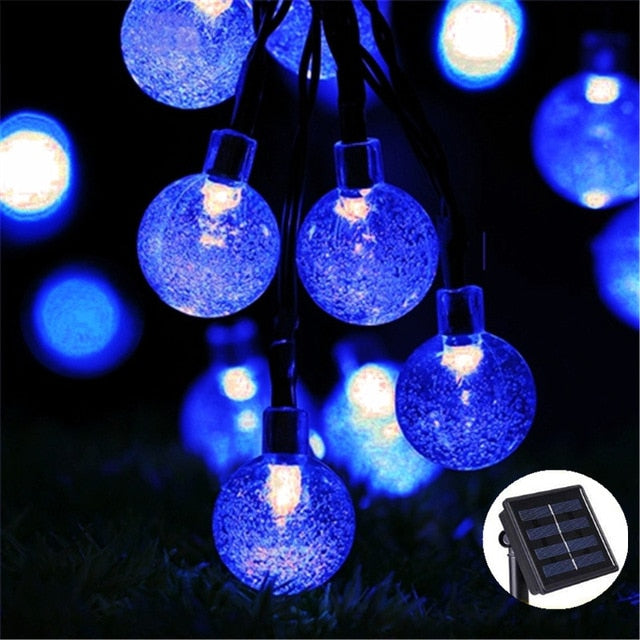 NEW 20/30/50 LED Crystal ball LED Solar Lamp Power LED String Fairy Lights Solar Garlands Garden Christmas Decor For Outdoor,