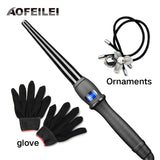 Ceramic Styling Tools professional Hair Curling Iron Hair waver Pear Flower Cone Electric Hair Curler Roller Curling Wand,