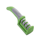 LMETJMA 3-Stage Knife Sharpener with 1 More Replace Sharpener Manual Kitchen Knife Sharpening Tool For all Knives KC0319,