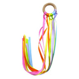 Montessori Style Sensory Toy BPA-free Non-toxic Baby Ribbon Ring Newborns Upwards Develop Colour Recognition Sensory Toy,