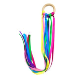 Montessori Style Sensory Toy BPA-free Non-toxic Baby Ribbon Ring Newborns Upwards Develop Colour Recognition Sensory Toy,