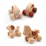 New Montessori Educational Wooden toy 3D Puzzle Wooden Animal Sensory Spinning Top Training Early Intellectual Learning Toy,