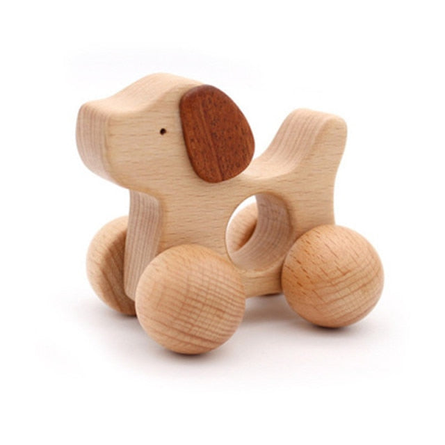 New Montessori Educational Wooden toy 3D Puzzle Wooden Animal Sensory Spinning Top Training Early Intellectual Learning Toy,