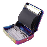 Rainbow Metal Rolling Machine Tobacco Roller Cigarette Case 70mm Manual Tobacco Roller Cigarette Rolling Machine For Smoking