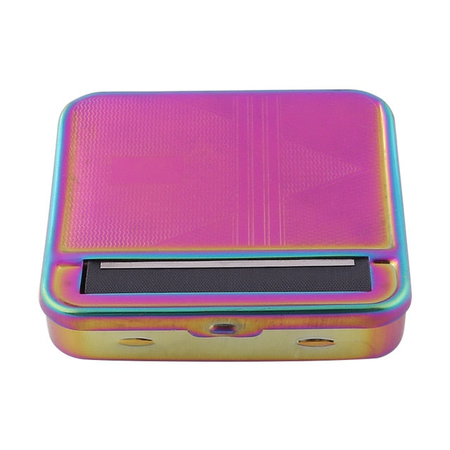 Rainbow Metal Rolling Machine Tobacco Roller Cigarette Case 70mm Manual Tobacco Roller Cigarette Rolling Machine For Smoking,