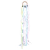 Montessori Style Sensory Toy BPA-free Non-toxic Baby Ribbon Ring Newborns Upwards Develop Colour Recognition Sensory Toy,