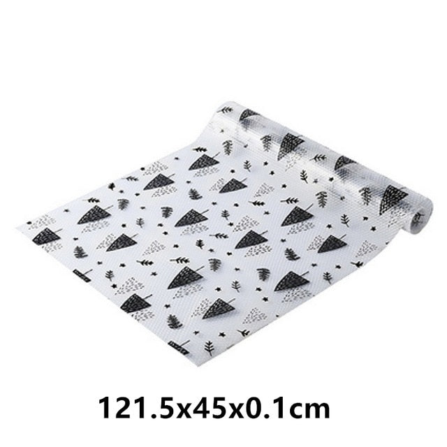 45X122 cm drawer mat oil-proof moisture kitchen table shelf liner mats cupboards pad paper non slip waterproof closet placemat,