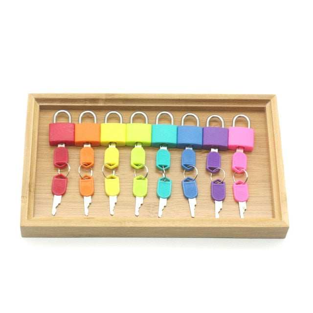 Wooden Montessori Tray Locks Set Educational Sensory Toys For Children Montessori Preschool Sensorial Materials Juguetes ML1344H,