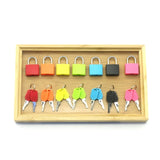 Wooden Montessori Tray Locks Set Educational Sensory Toys For Children Montessori Preschool Sensorial Materials Juguetes ML1344H,