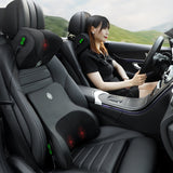 JINSERTA Car Massage Neck Support Pillow Seat Back Support Headrest Pillow Simulation Human Massage Travel Pillow Accessories,
