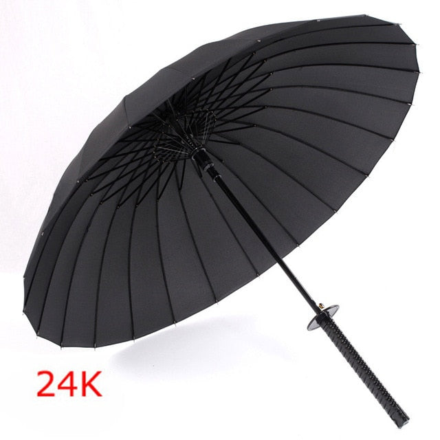 Creative Long Handle Large Windproof Samurai Sword Umbrella Japanese Ninja-like Sun Rain Straight Umbrellas Automatic Open,
