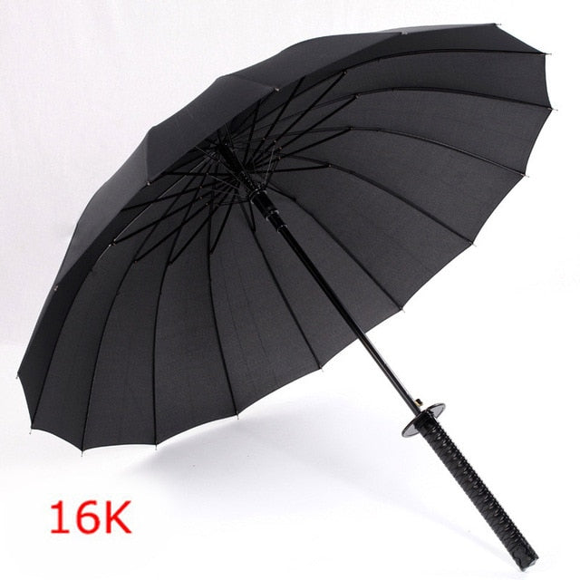 Creative Long Handle Large Windproof Samurai Sword Umbrella Japanese Ninja-like Sun Rain Straight Umbrellas Automatic Open,