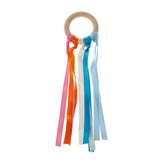 Montessori Style Sensory Toy BPA-free Non-toxic Baby Ribbon Ring Newborns Upwards Develop Colour Recognition Sensory Toy,