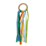 Montessori Style Sensory Toy BPA-free Non-toxic Baby Ribbon Ring Newborns Upwards Develop Colour Recognition Sensory Toy,