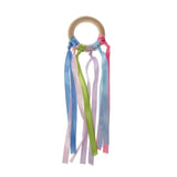 Montessori Style Sensory Toy BPA-free Non-toxic Baby Ribbon Ring Newborns Upwards Develop Colour Recognition Sensory Toy,