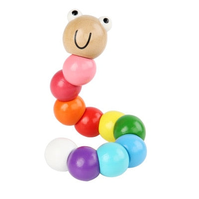 Montessori Educational Alligator Clapper Wooden toy 3D Sensory Mathematic Jigsaw Brain Training Early Intellectual Learning Toy,