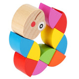 Montessori Educational Alligator Clapper Wooden toy 3D Sensory Mathematic Jigsaw Brain Training Early Intellectual Learning Toy,