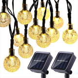 50 LEDs 10m Crystal Ball Solar Light Outdoor IP65 Waterproof String Fairy Lamps Solar Garden Garlands Christmas Decoration,