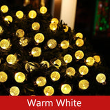 50 LEDs 10m Crystal Ball Solar Light Outdoor IP65 Waterproof String Fairy Lamps Solar Garden Garlands Christmas Decoration,