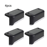 1/4/8/16pcs LED Solar Lamp Path Stair Outdoor Waterproof Wall Light Garden Landscape Step Deck Lights Balcony Fence Solar Lights