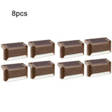 1/4/8/16pcs LED Solar Lamp Path Stair Outdoor Waterproof Wall Light Garden Landscape Step Deck Lights Balcony Fence Solar Lights,
