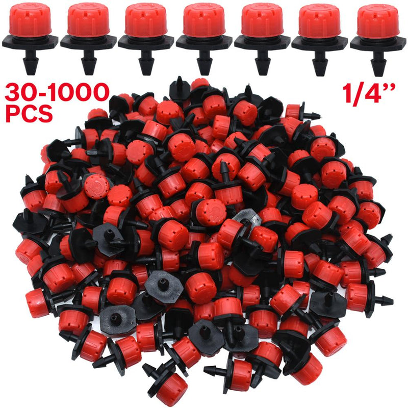 30-1000PCS 4/7mm Garden Irrigation Nozzle Adjustable Dripper Sprinkler Emitter Micro Drip Balcony Yard Greenhouse Watering Spray,