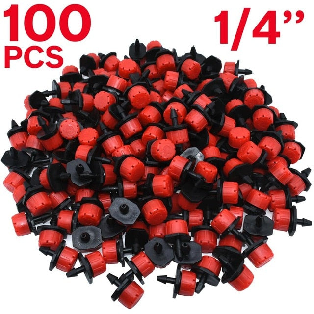 30-1000PCS 4/7mm Garden Irrigation Nozzle Adjustable Dripper Sprinkler Emitter Micro Drip Balcony Yard Greenhouse Watering Spray