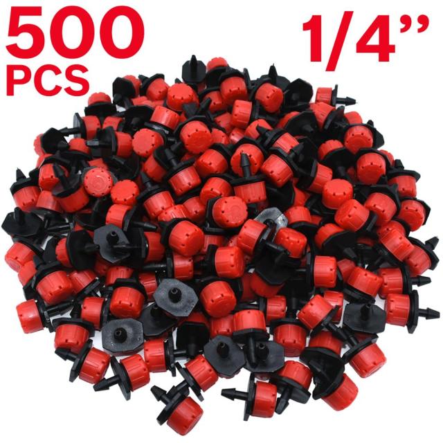 30-1000PCS 4/7mm Garden Irrigation Nozzle Adjustable Dripper Sprinkler Emitter Micro Drip Balcony Yard Greenhouse Watering Spray,