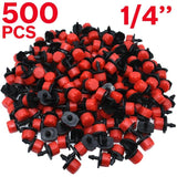 30-1000PCS 4/7mm Garden Irrigation Nozzle Adjustable Dripper Sprinkler Emitter Micro Drip Balcony Yard Greenhouse Watering Spray,