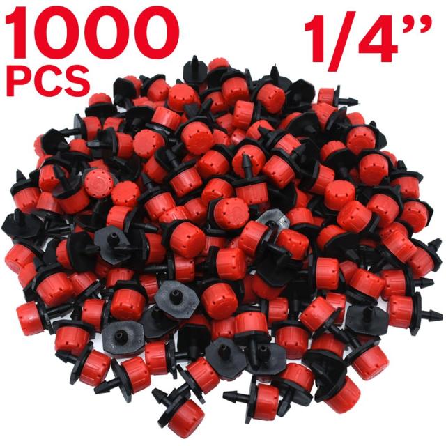 30-1000PCS 4/7mm Garden Irrigation Nozzle Adjustable Dripper Sprinkler Emitter Micro Drip Balcony Yard Greenhouse Watering Spray,