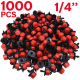 30-1000PCS 4/7mm Garden Irrigation Nozzle Adjustable Dripper Sprinkler Emitter Micro Drip Balcony Yard Greenhouse Watering Spray,
